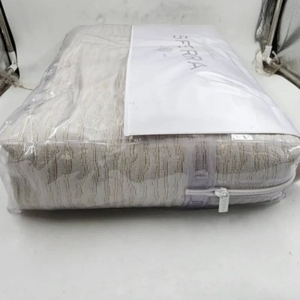 SFERRA Ondate Blanket Cover King Bluefin Two Toned Yarn Dye Weave Long Staple
